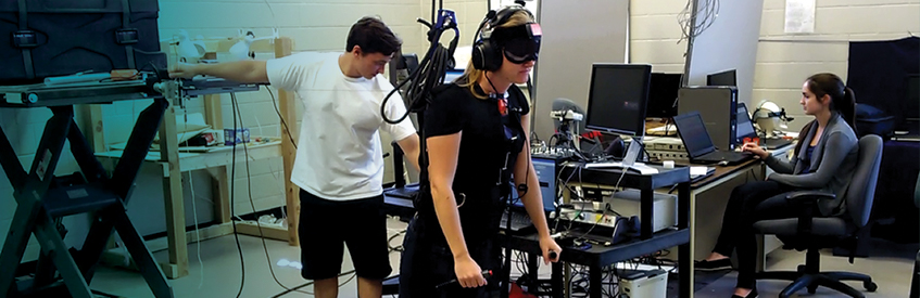 people in an exercise lab